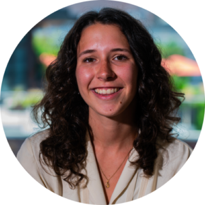 Headshot of Helen Hill, Development and Communications Assistant, smiling.