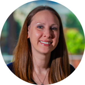 Headshot of Janel Rayome, Administrative Director of Ballet Tech, smiling.